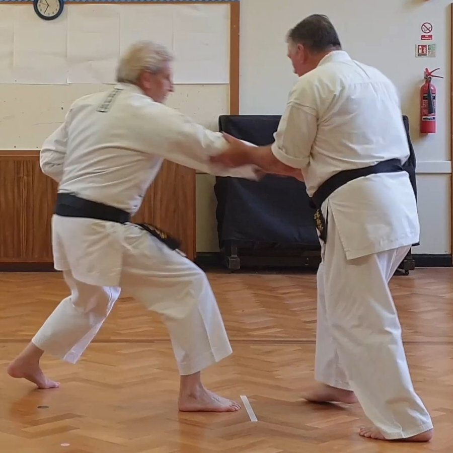 Tori maintains hip, hand and knee connection while applying pressure