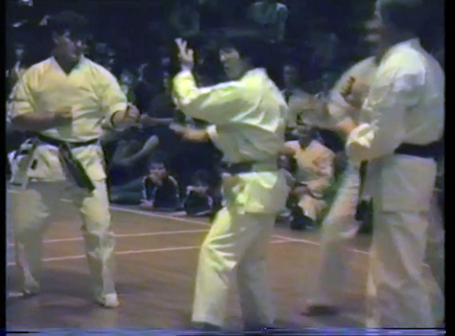 Archive photo of Roger Vickerman Renshi training in Wadō-Ryū Karate
